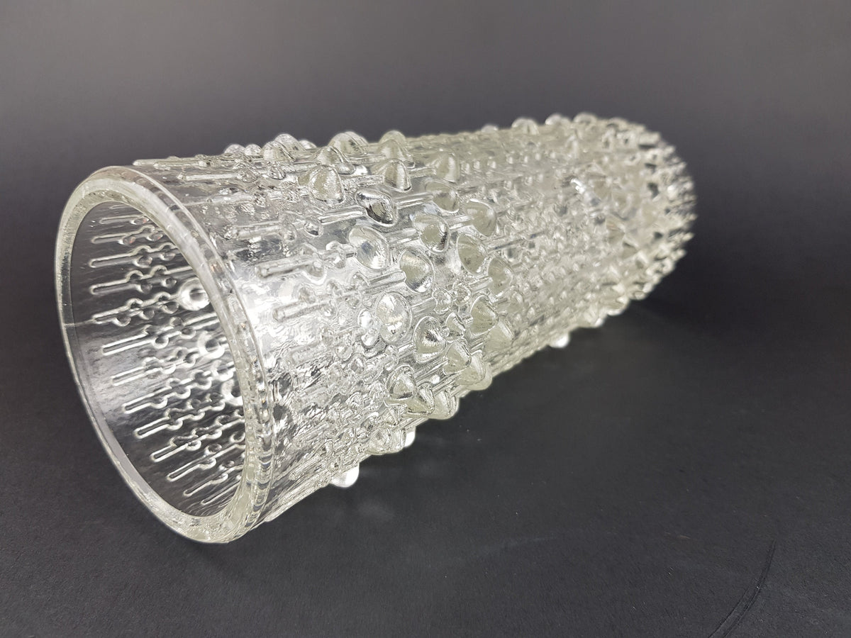 Vintage 1974s HERMANOVA Clear Glass Vase from Czech Republic by Frantisek Peceny 1970s