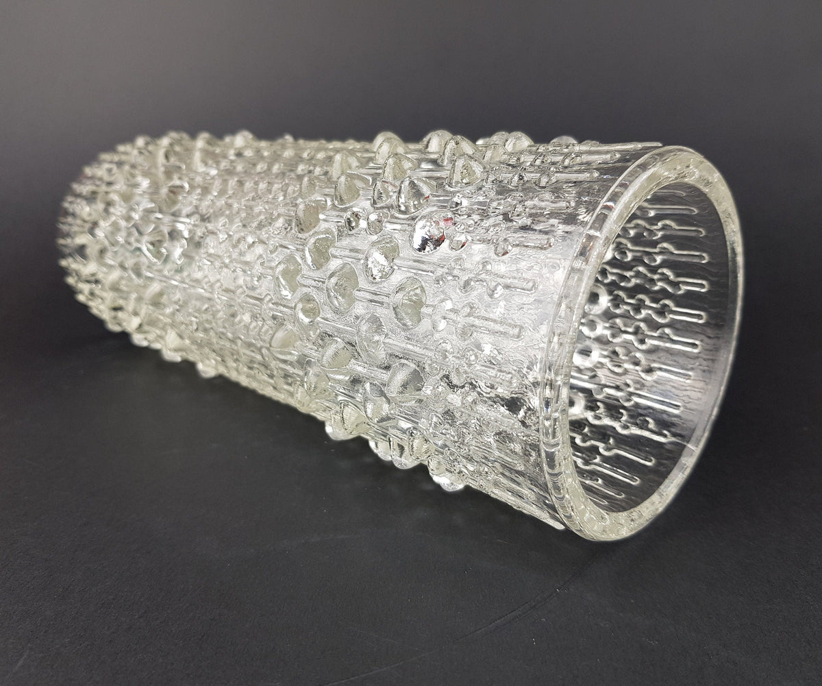 Vintage 1974s HERMANOVA Clear Glass Vase from Czech Republic by Frantisek Peceny 1970s