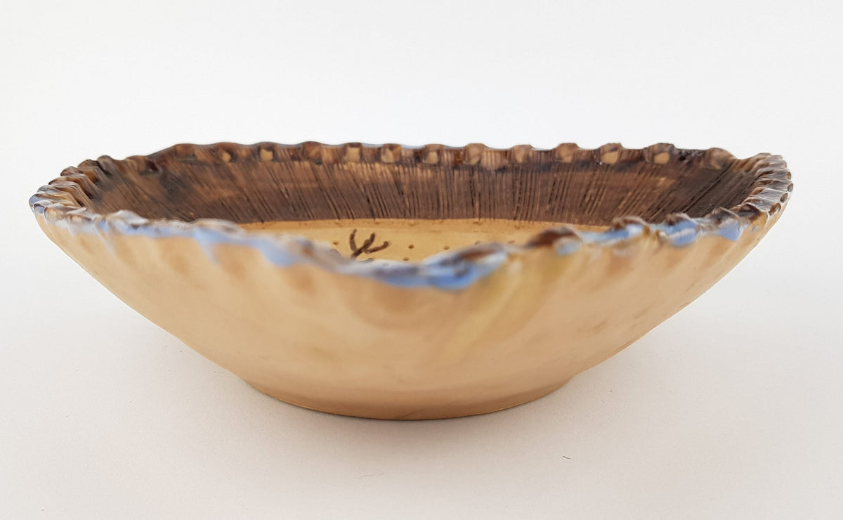 Vintage FRATELLI FANCIULLACCI Ceramic Bowl with Animal decor from Italy 1960s
