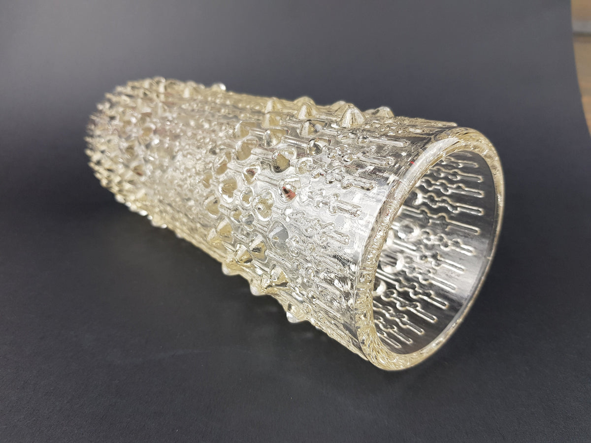 Vintage 1974s HERMANOVA Clear Glass Vase from Czech Republic by Frantisek Peceny