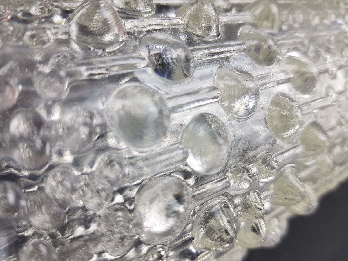 Vintage 1974s HERMANOVA Clear Glass Vase from Czech Republic by Frantisek Peceny 1970s