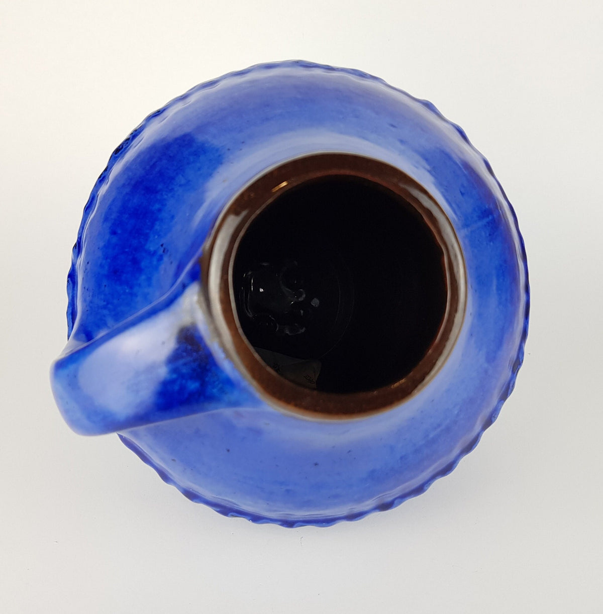Vintage CARSTENS TÖNNIESHOF Handled Blue Vase 3002 20 West German Pottery