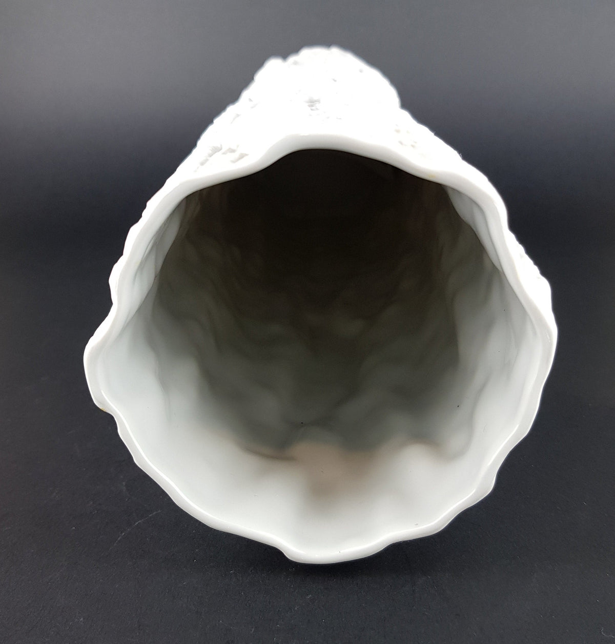 Vintage BAREUTHER WALDASSEN Bavaria White Porcelain Vase West German Pottery 1960s