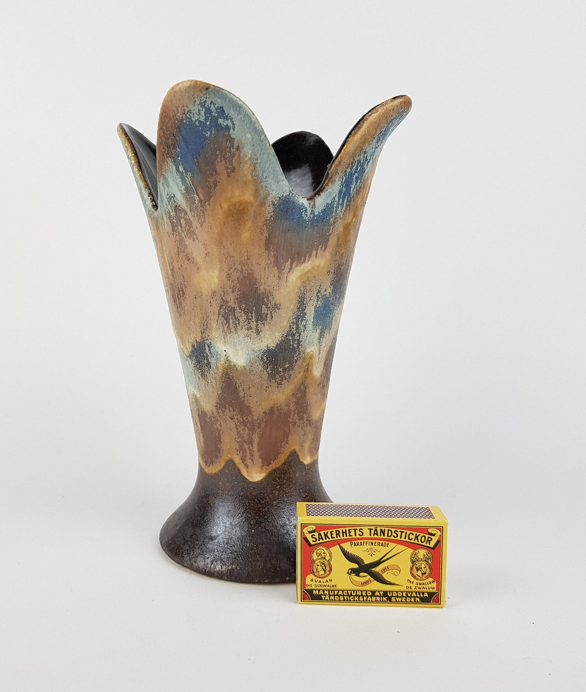 Vintage DÜMLER & BREIDEN Drip Glaze Vase 054 20 West German Pottery 1960s Fat Lava Era