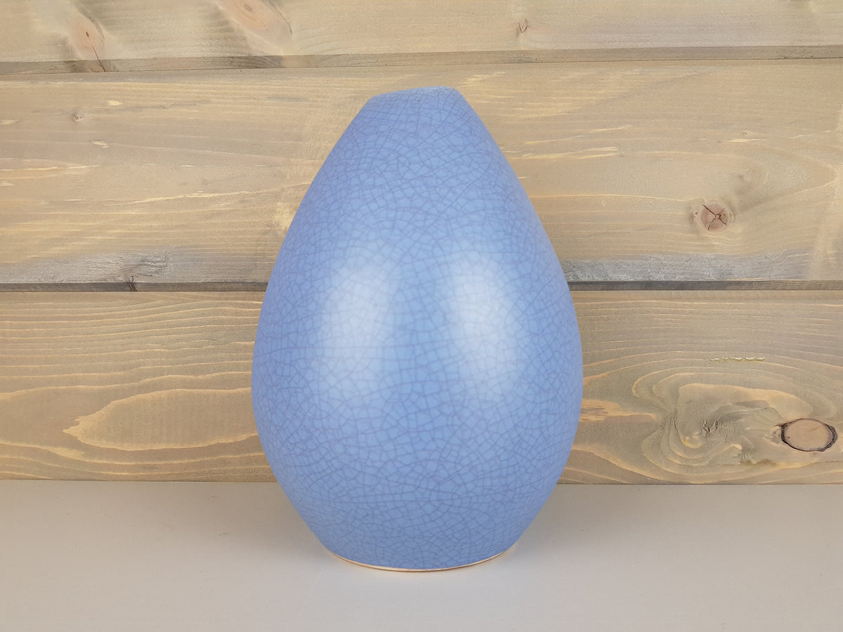 Vintage ERNST LOESCHE Blue Studio Art Pottery Vase Fat Lava Era West German Pottery 1950s