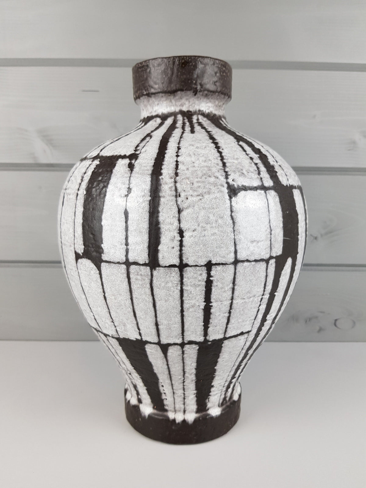 Vintage CARSTENS KERAMIK Island Serie Vase 228-34 by Gerda Heukeroth West German Pottery 1964
