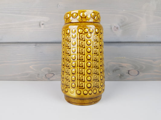 Vintage AK KERAMIK (Alfred Klein, Ransbach) Olive Green Vase West German Pottery Fat Lava Era