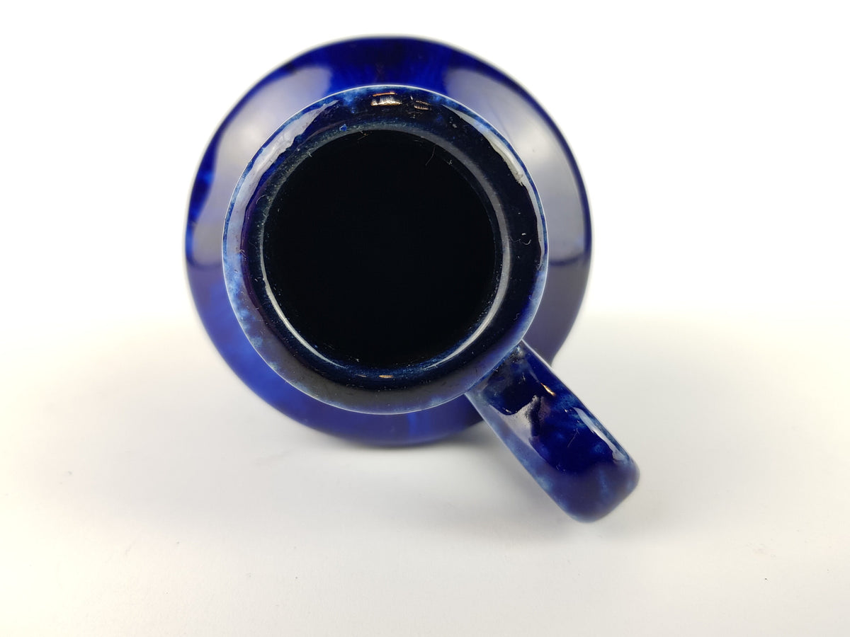 Vintage SCHEURICH KERAMIK Blue Drip Glaze Vase 405 13.5 West German Pottery Fat Lava Era
