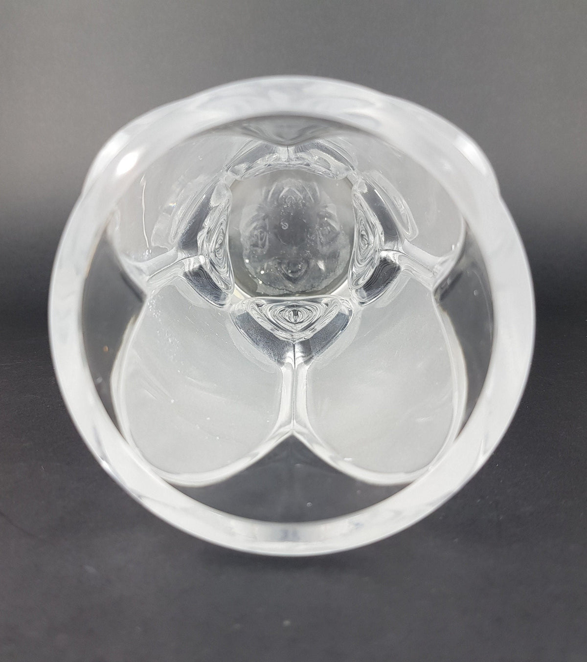 Vintage PEILL UND PUTZLER Frosted Glass Cylinder Vase West Germany 1960s 1970s