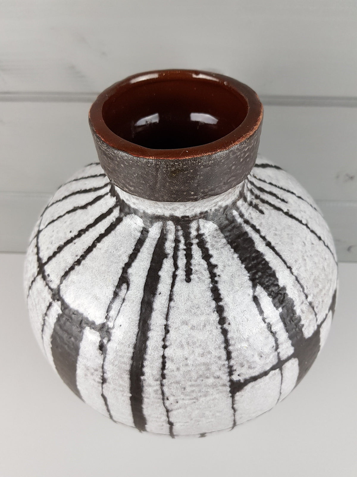 Vintage CARSTENS KERAMIK Island Serie Vase 228-34 by Gerda Heukeroth West German Pottery 1964