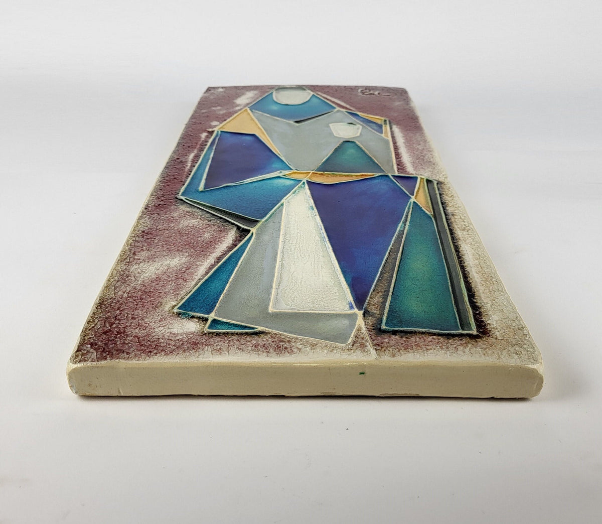 Vintage SCHAFFENACKER ATELIER Studio Art Wall Plate with Madonna decor by Helmut Schaffenacker West German Pottery 1950s