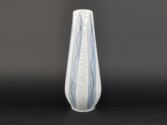 Vintage STEULER KERAMIK Handpainted Grayish Blue Vase 4222/1 West German Pottery 1958s