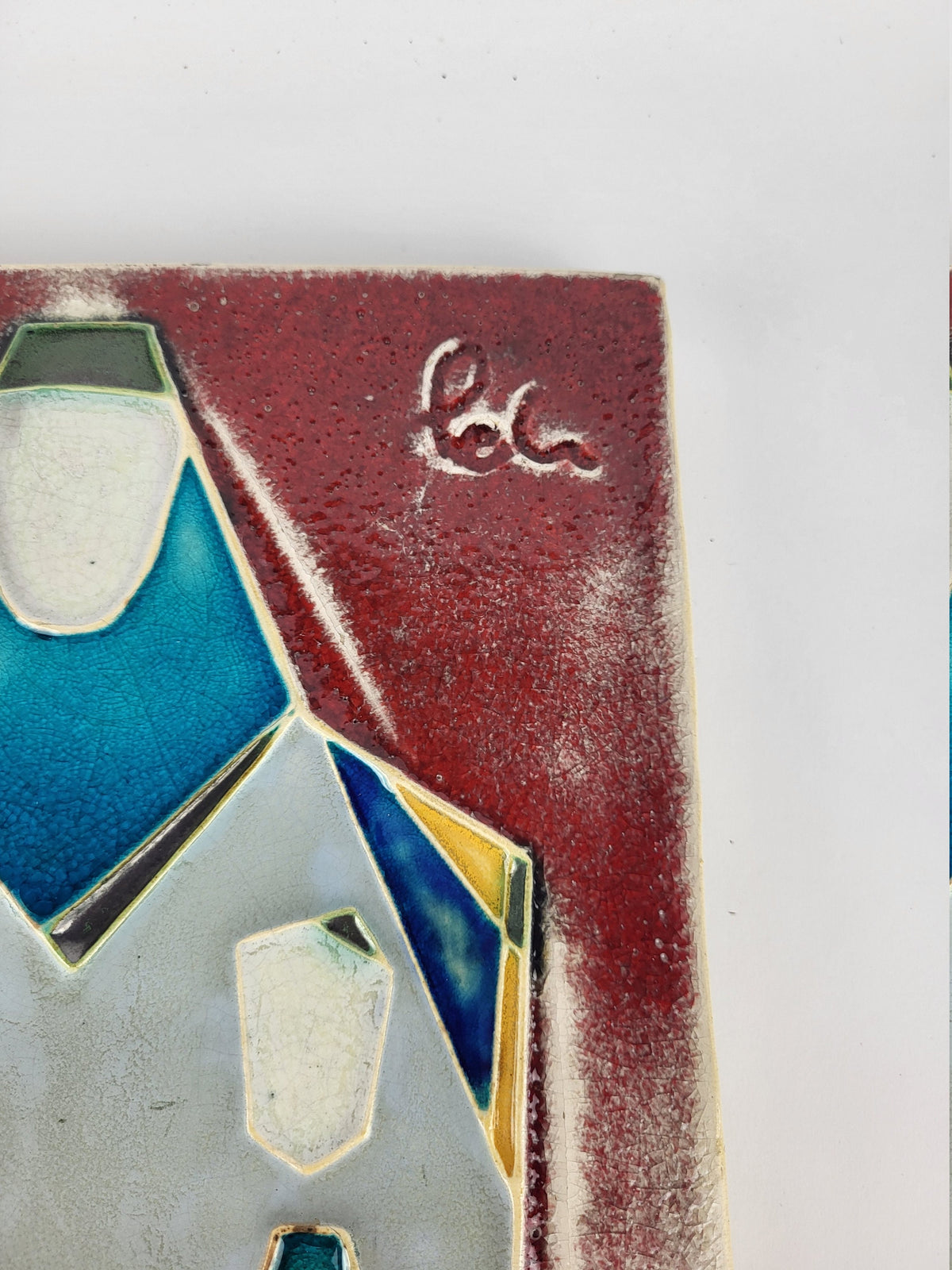 Vintage SCHAFFENACKER ATELIER Studio Art Wall Plate with Madonna decor by Helmut Schaffenacker West German Pottery 1950s