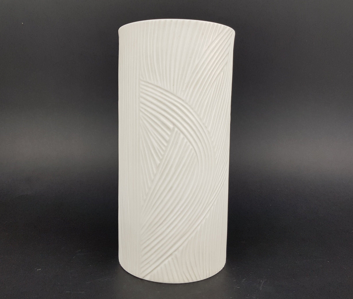 Vintage ROSENTHAL PORZELLAN Porcelain Studio Linie Relief Vase By Werner Schreib West Germany 1960s 1970s