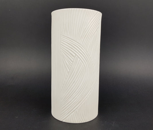 Vintage ROSENTHAL PORZELLAN Porcelain Studio Linie Relief Vase By Werner Schreib West Germany 1960s 1970s
