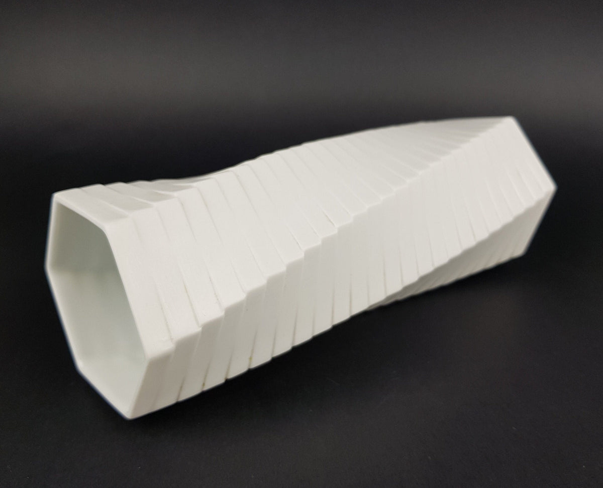 Vintage ROSENTHAL PORZELLAN Studio Linie Bisque Porcelain Op Art Vase by Werner Uhl 1970s