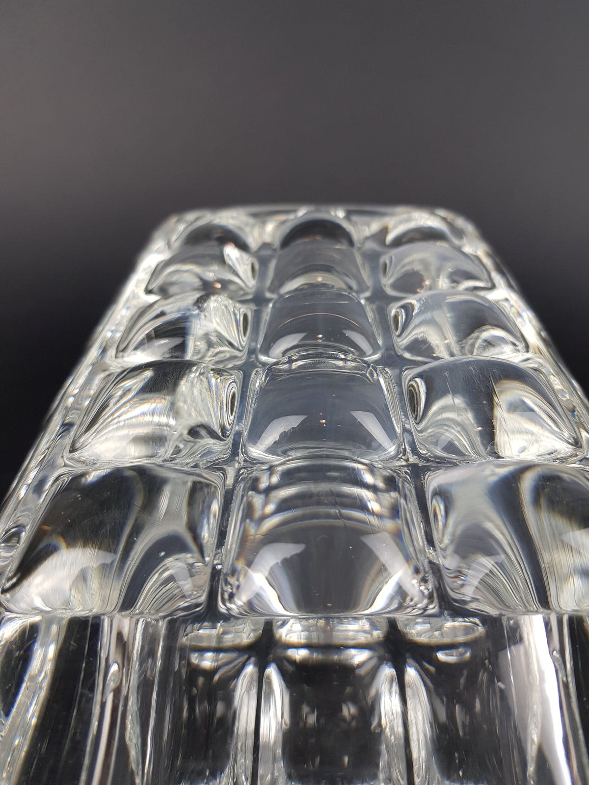Vintage ICHENDORF GLASS Design Block Vase by Horst Tüselmann West Germany 1960-70s