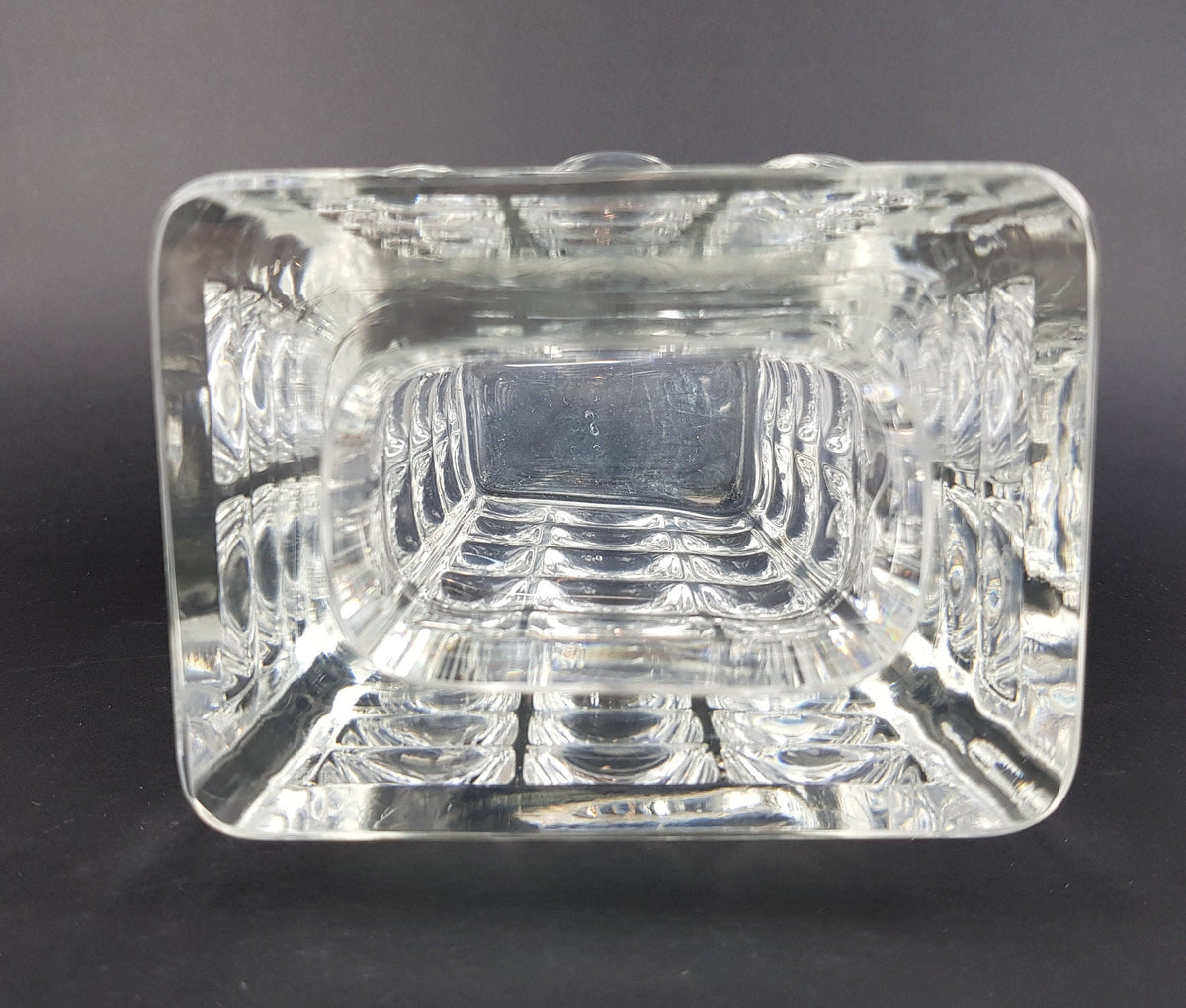Vintage ICHENDORF GLASS Design Block Vase by Horst Tüselmann West Germany 1960-70s