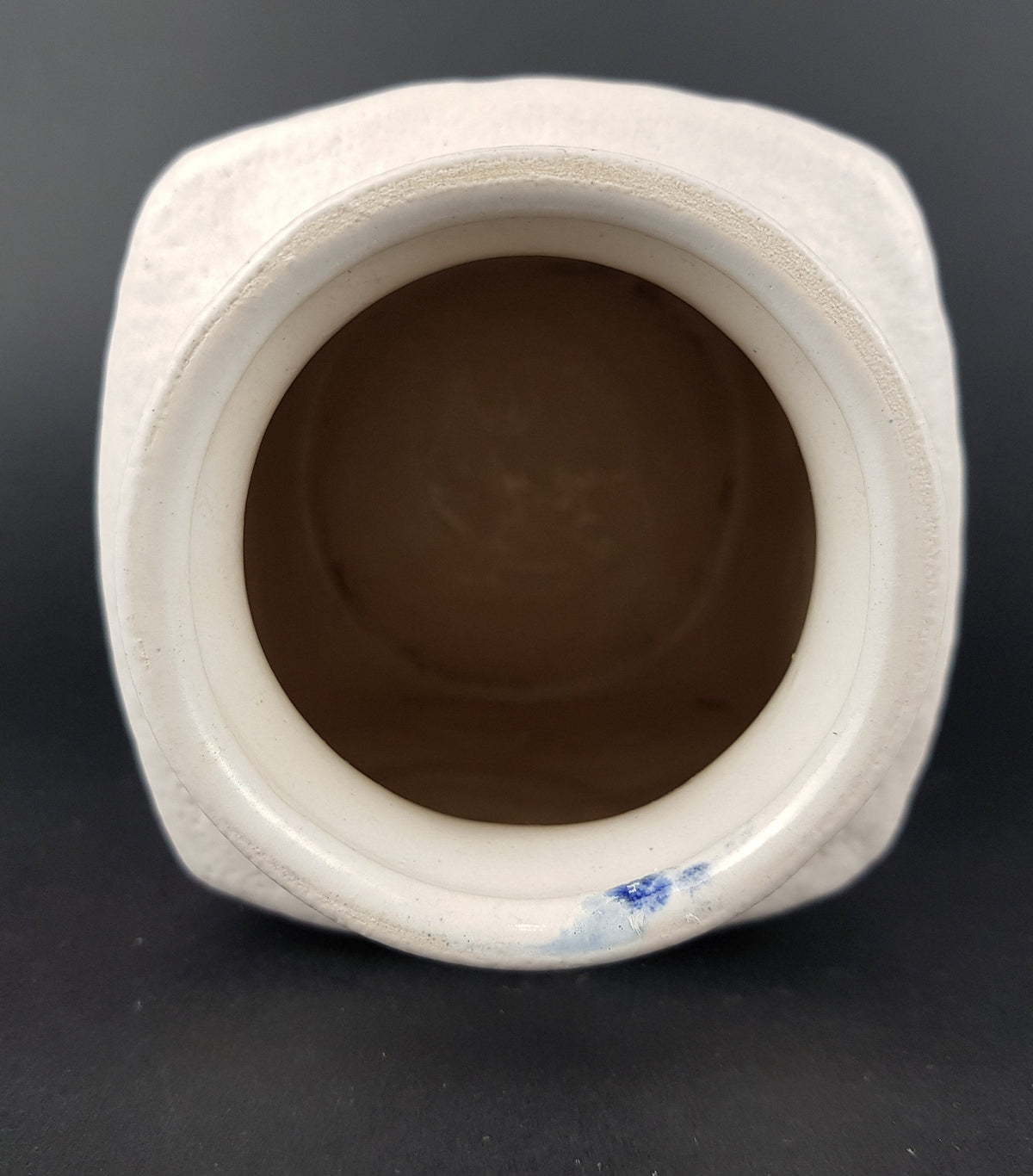 Vintage SCHEURICH KERAMIK White Fat Lava Vase 282 16 with JURA decor West German Pottery 1970s
