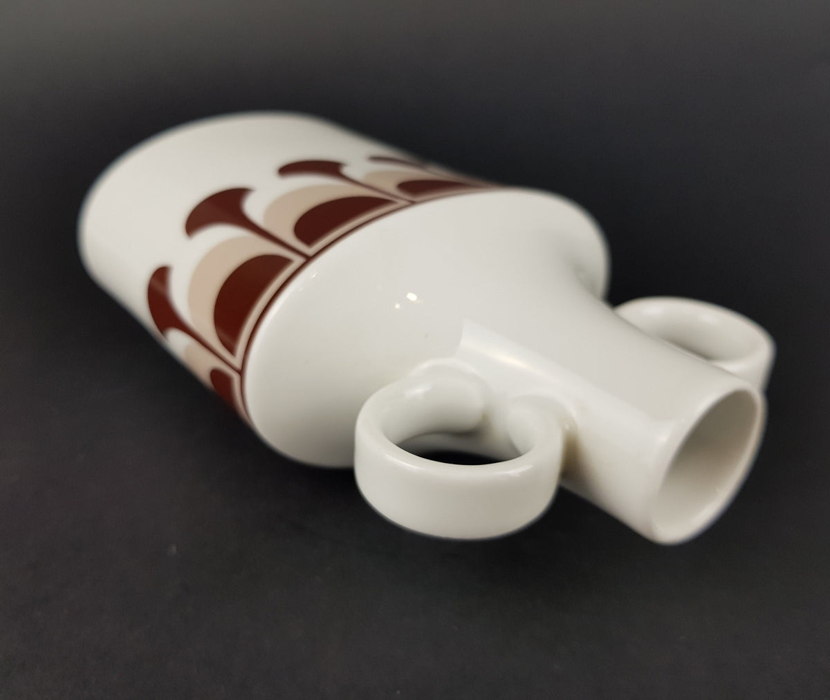 Vintage SCHUMANN ARZBERG Double Handled Porcelain Vase 32 Bavaria Germany 1970s