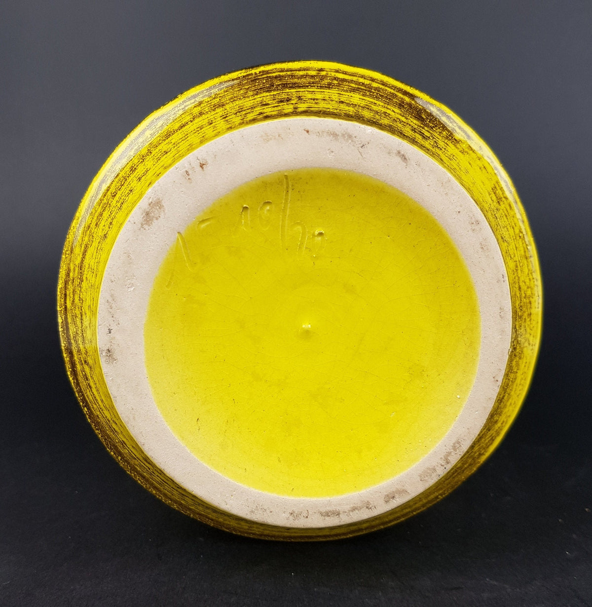 Vintage J.L. KNÖDGEN - ILKRA Keramik | Yellow Vase with Black Accents | West German Pottery | 1968
