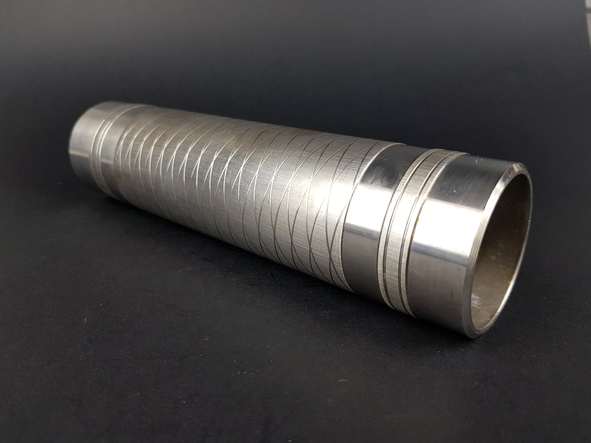 Vintage Brutalist BMF (Bayerische Metallwarenfabrik) Metal Cylinder Steel Vase from West Germany 1960s