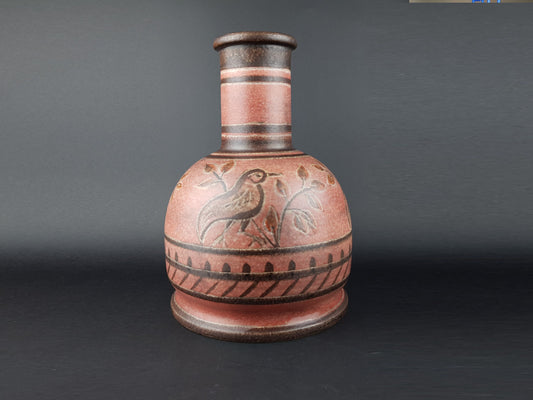Vintage ITALICA ARS Pink Bird Vase 1520/30 Italian Pottery Florence 1960s