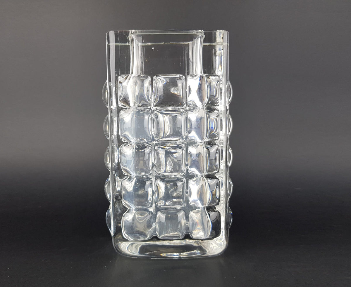Vintage ICHENDORF GLASS Design Block Vase by Horst Tüselmann West Germany 1960-70s