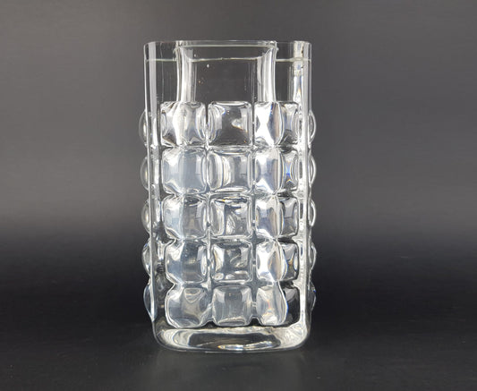 Vintage ICHENDORF GLASS Design Block Vase by Horst Tüselmann West Germany 1960-70s