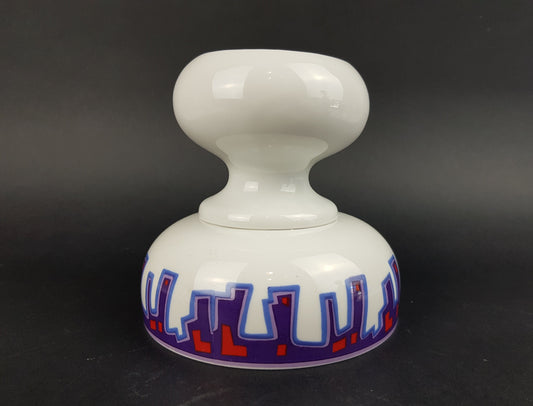 Vintage SCHUMANN ARZBERG "Bowling" Series Porcelain Candle Holder by Charles F. Joosten (1970s)