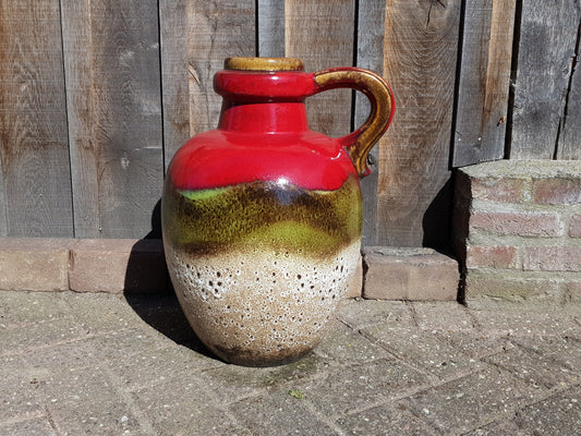XXL Vintage SCHEURICH KERAMIK Floor Vase 18.9 inch West German Pottery 1970s