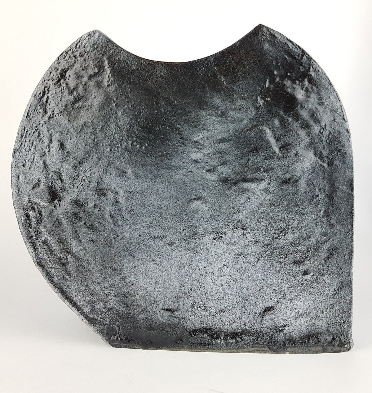 Vintage SCHAFFENACKER Studio Art Pottery Blue Gray Air Brushed Triple Layer Vase V-776/3, West German Pottery, 1970s.