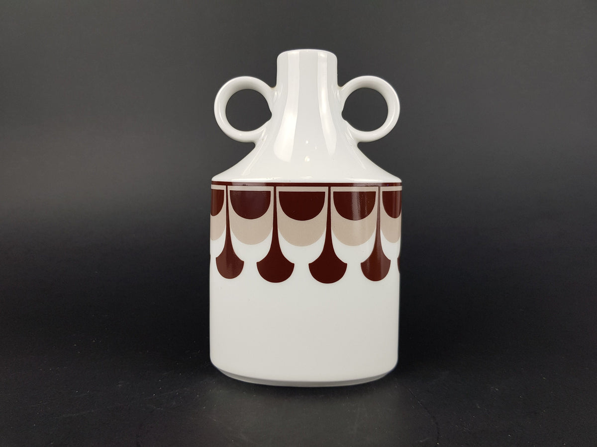 Vintage SCHUMANN ARZBERG Double Handled Porcelain Vase 32 Bavaria Germany 1970s