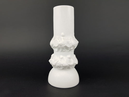 Vintage AK KAISER 3D Relief Porcelain Vase 228 with Shell Fossil Decor West Germany 1970s