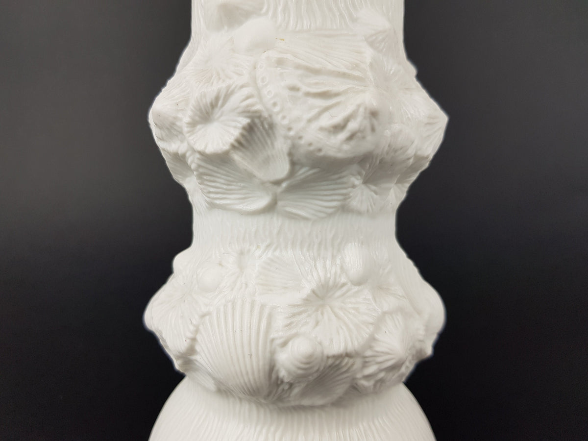 Vintage AK KAISER 3D Relief Porcelain Vase 228 with Shell Fossil Decor West Germany 1970s