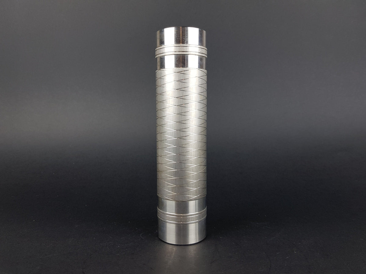 Vintage Brutalist BMF (Bayerische Metallwarenfabrik) Metal Cylinder Steel Vase from West Germany 1960s
