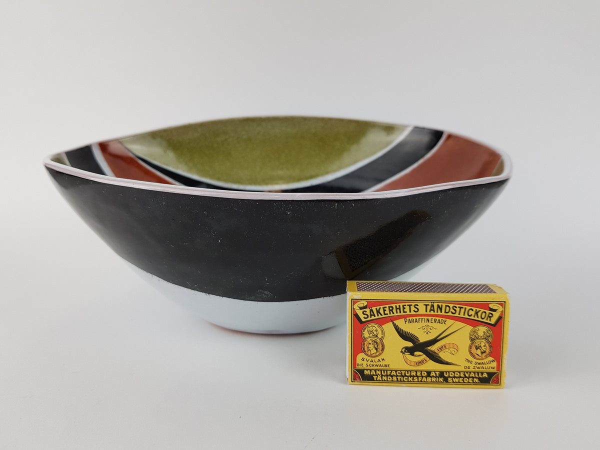 Vintage KROSSELBACH Bowl by Clare Zange and Karl-Heinz Loffler No. 143 West German Pottery 1955s