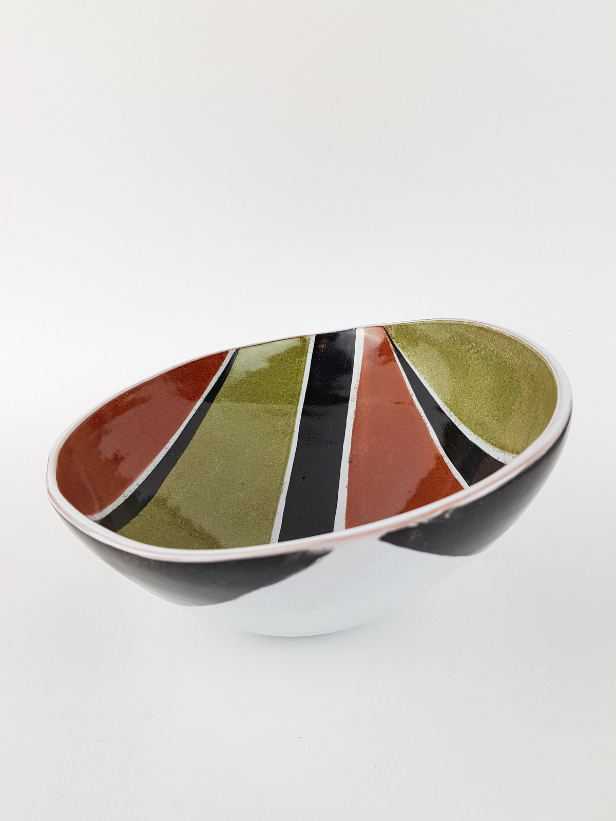 Vintage KROSSELBACH Bowl by Clare Zange and Karl-Heinz Loffler No. 143 West German Pottery 1955s