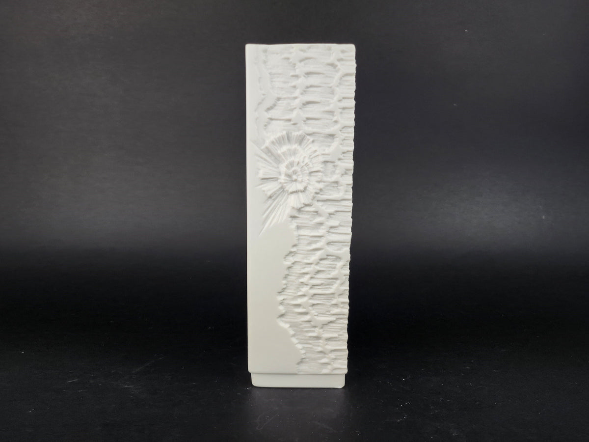 Vintage AK KAISER 3D Relief Vase Relief Decor 357 West German Pottery 1970s