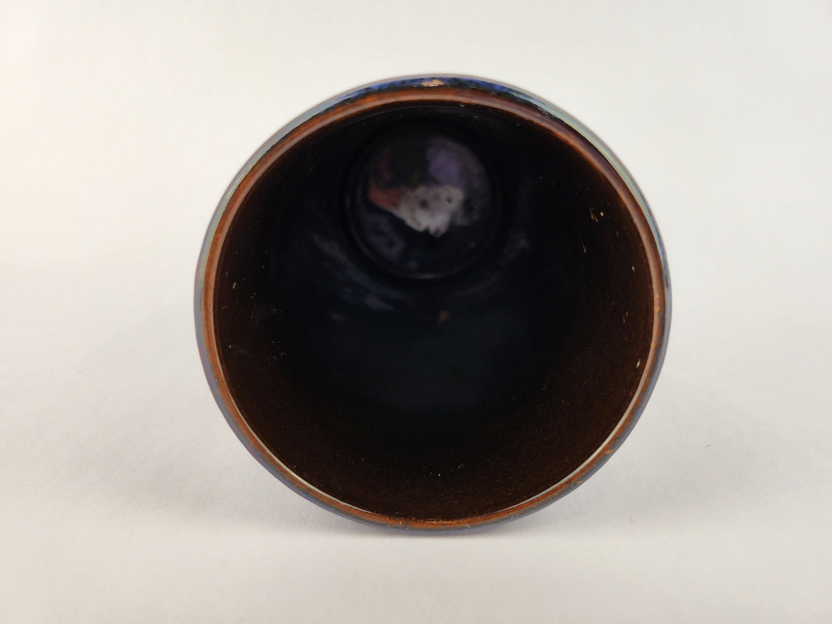 Vintage CARSTENS TÖNNIESHOF Purple and Blue Cylinder Vase 683 18 West German Pottery 1963s