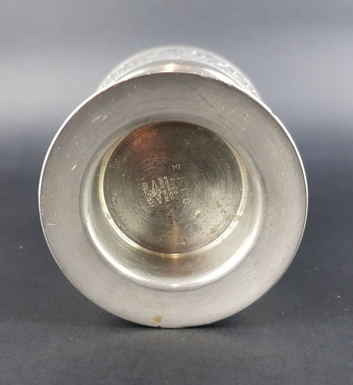Vintage OSLO METALL PERLETINN Candle Holder Viking Decor Norway 1960s