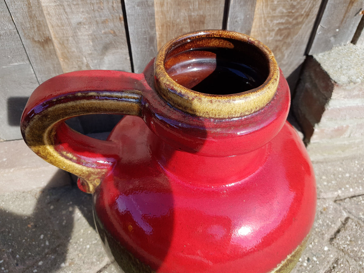 XXL Vintage SCHEURICH KERAMIK Floor Vase 18.9 inch West German Pottery 1970s