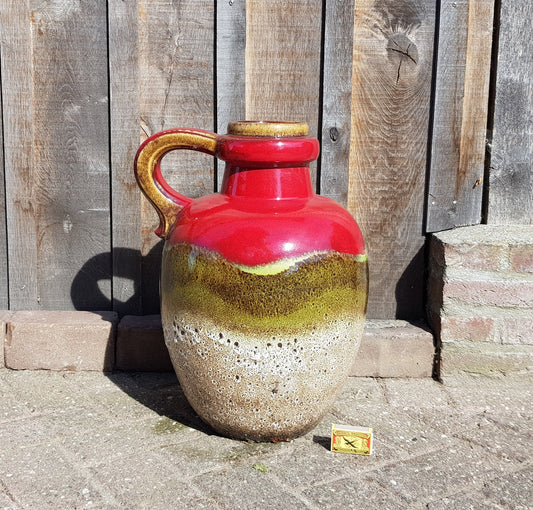 XXL Vintage SCHEURICH KERAMIK Floor Vase 18.9 inch West German Pottery 1970s