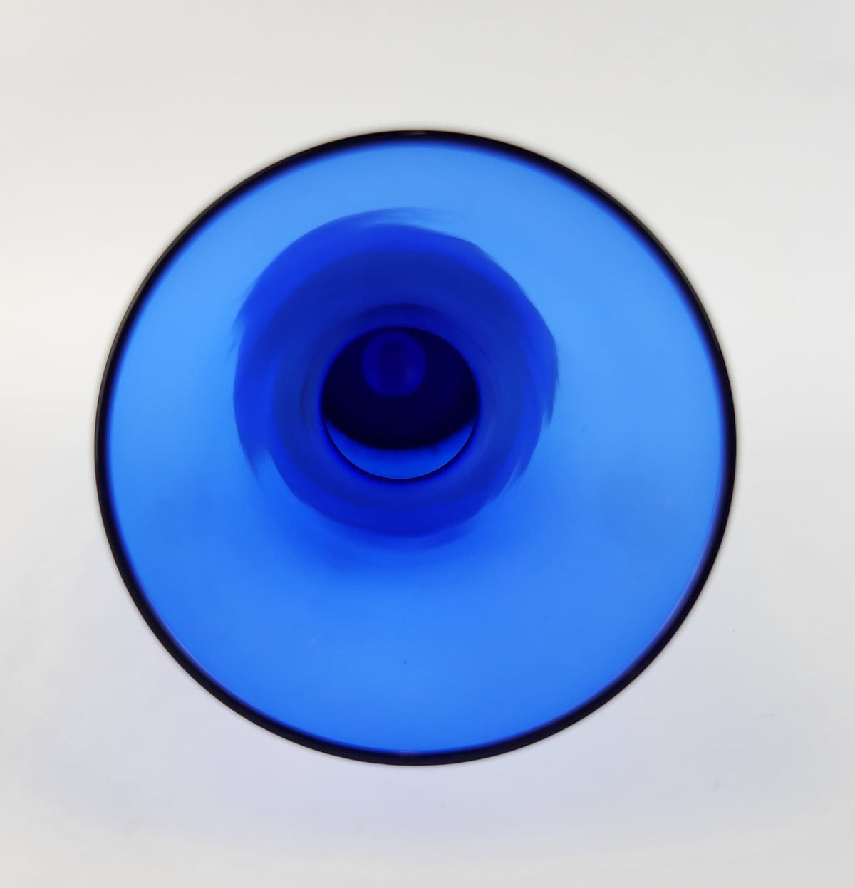 Vintage ASEDA GLASS Blue Design Vase From Sweden Scandinavia 1960-70s