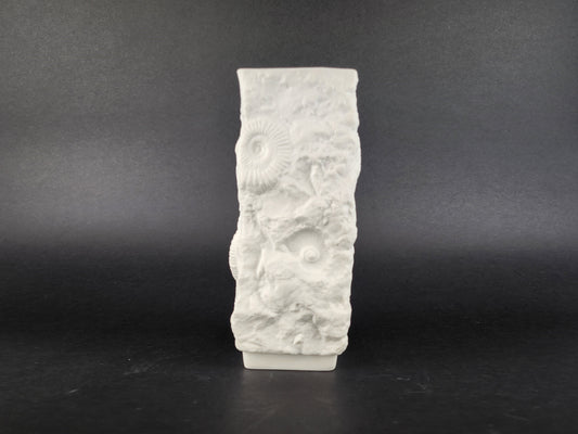 Vintage AK KAISER 3D Relief Biscuit Porcelain Vase from the Jura series 131 West German Pottery 1970s