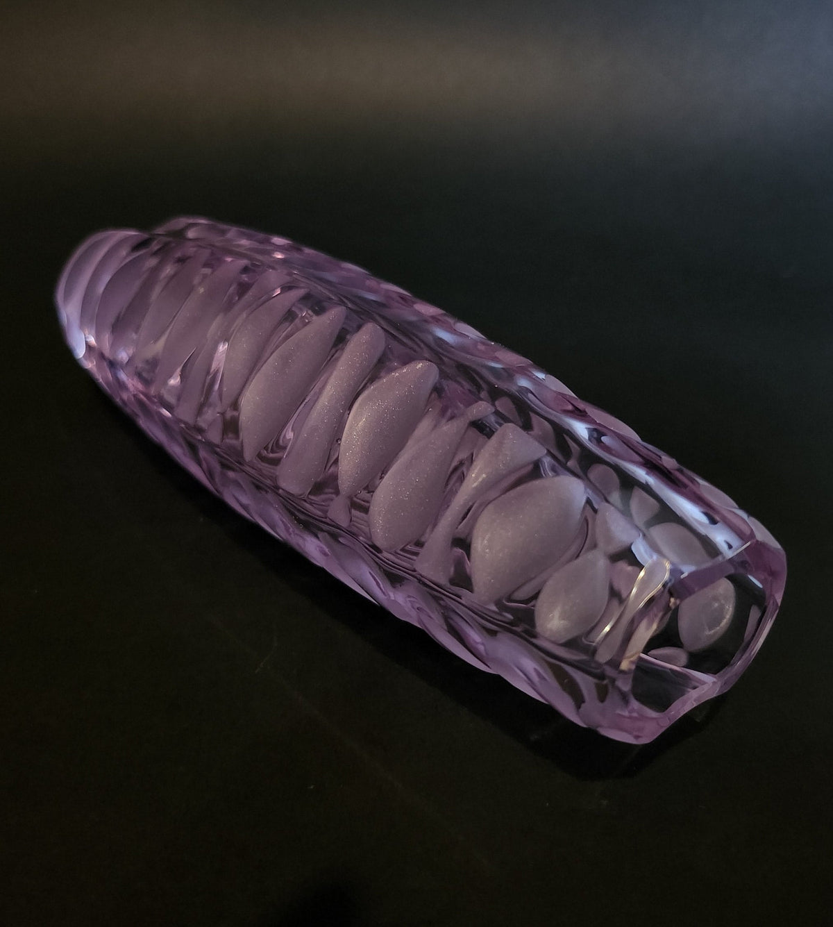Rare Vintage ZELEZNY BROD SKLO Lilac/Blue Neodymium Glass Vase from Czechoslovakia 1960-70's by Vaclav Horacek
