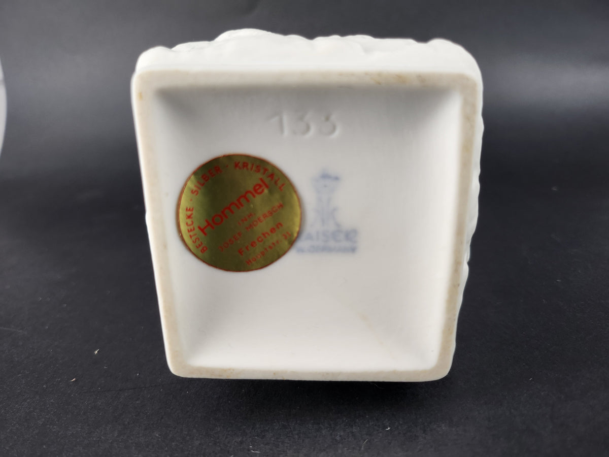 Vintage AK KAISER Biscuit Porcelain Op Art Vase 133 with Jura Decor West Germany 1970s