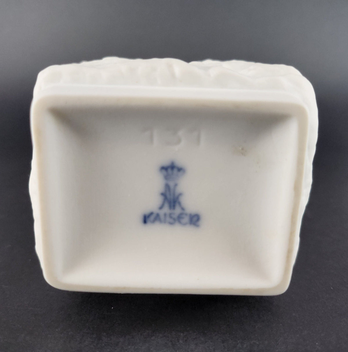 Vintage AK KAISER 3D Relief Biscuit Porcelain Vase from the Jura series 131 West German Pottery 1970s