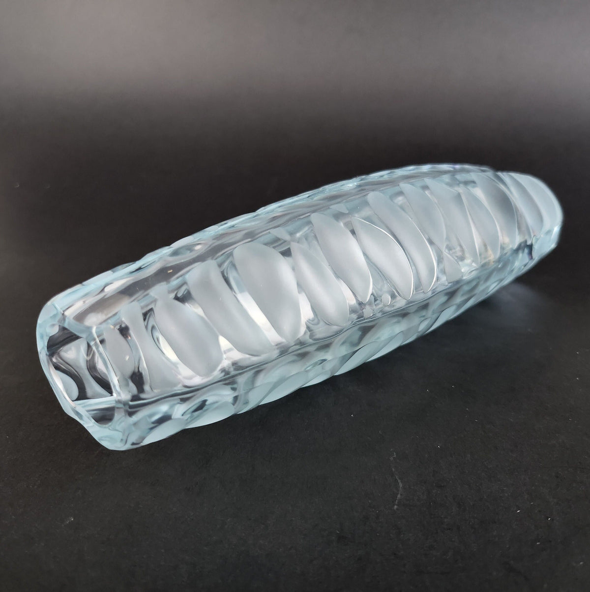 Rare Vintage ZELEZNY BROD SKLO Lilac/Blue Neodymium Glass Vase from Czechoslovakia 1960-70's by Vaclav Horacek