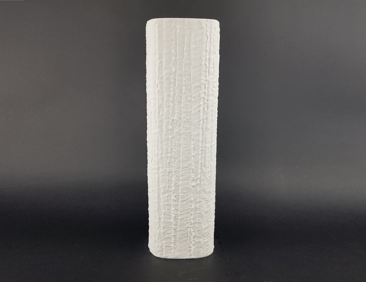 Vintage THOMAS PORZELLAN Rectangular Biscuit Porcelain Vase West Germany 1970s